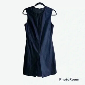 Stile Benetton black sleeveless wool blend a line dress Small